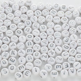 BD00111-02-silver-letter-white-opaque-coin-alphabet-beads-mix-4×7mm